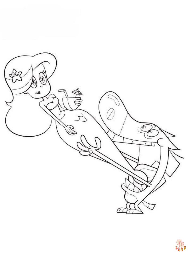 Coloriage Zig et Sharko