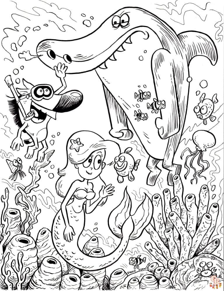 Coloriage Zig et Sharko