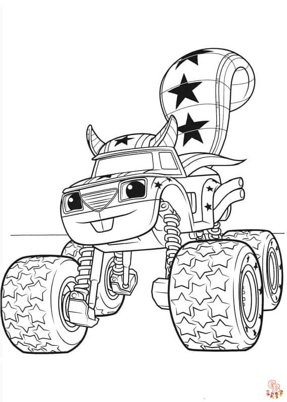 Coloriage blaze et les monster machines