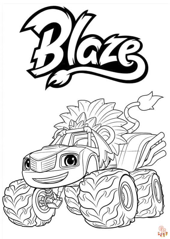 Coloriage blaze et les monster machines