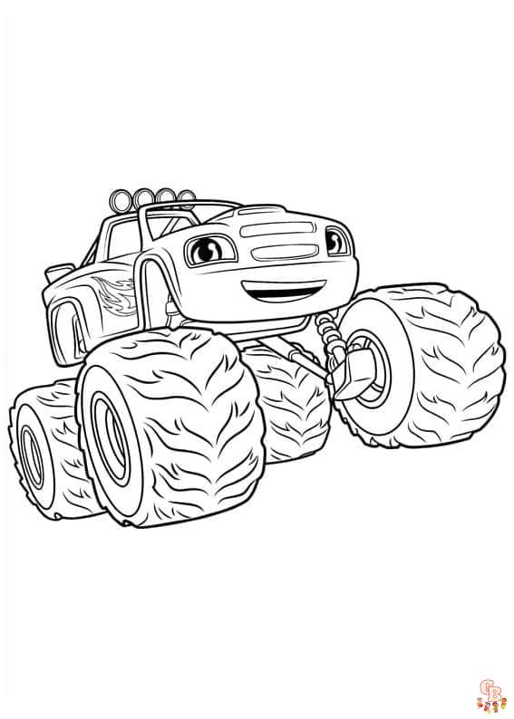 Coloriage blaze et les monster machines