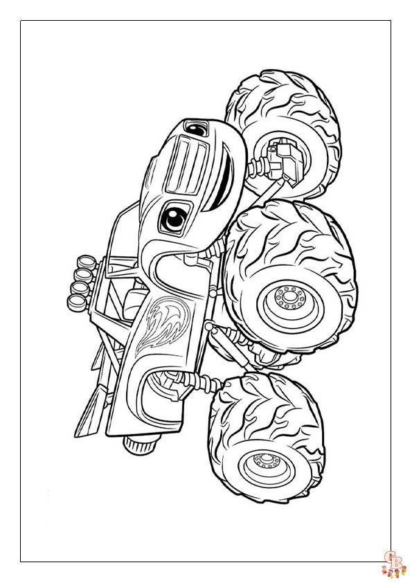 Coloriage blaze et les monster machines