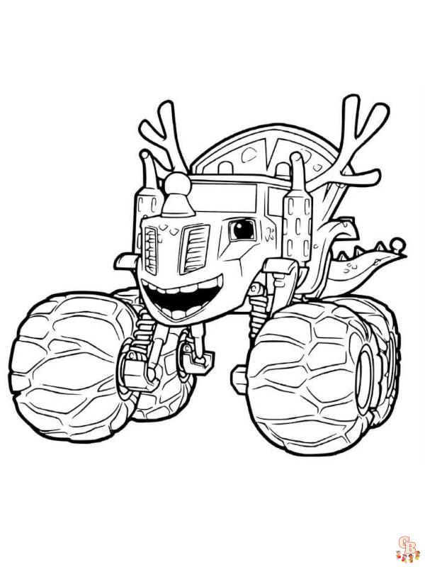 Coloriage blaze et les monster machines