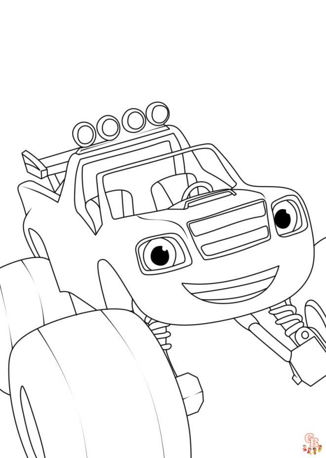 Coloriage blaze et les monster machines