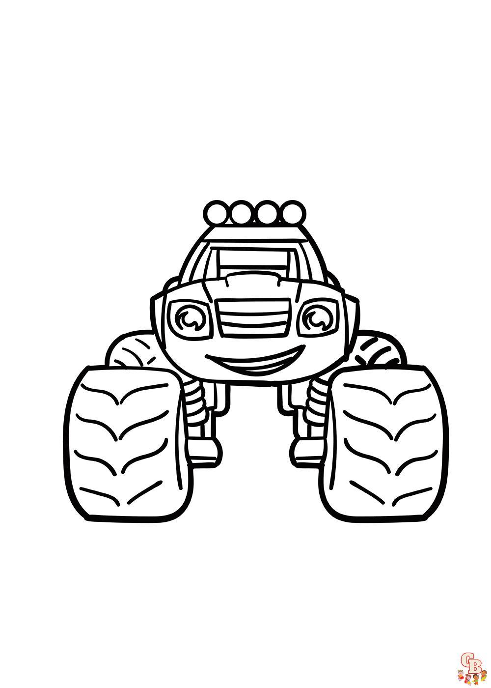 Coloriage blaze et les monster machines