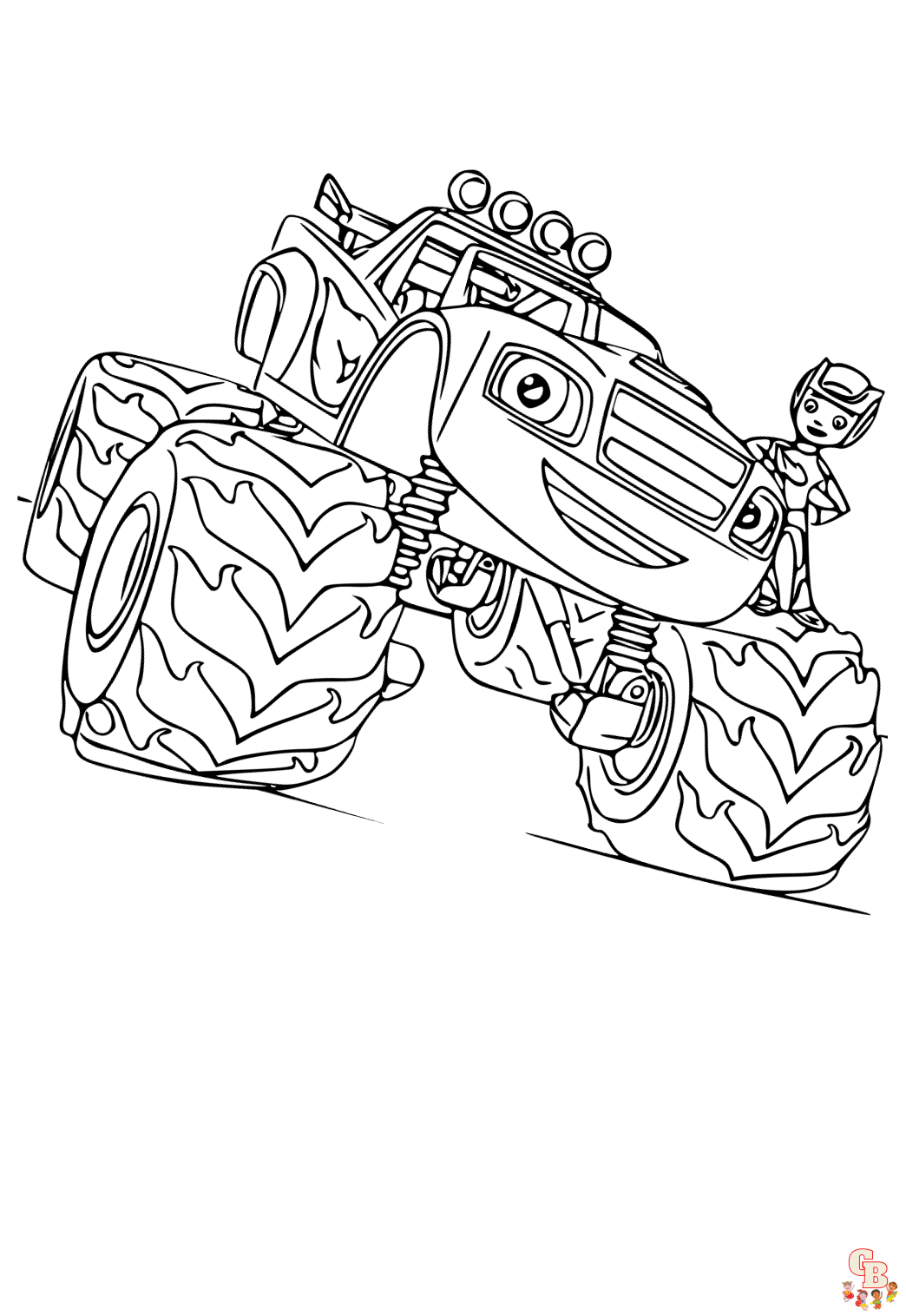 Coloriage blaze et les monster machines