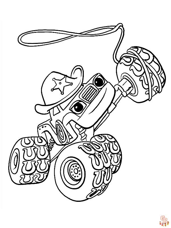 Coloriage blaze et les monster machines