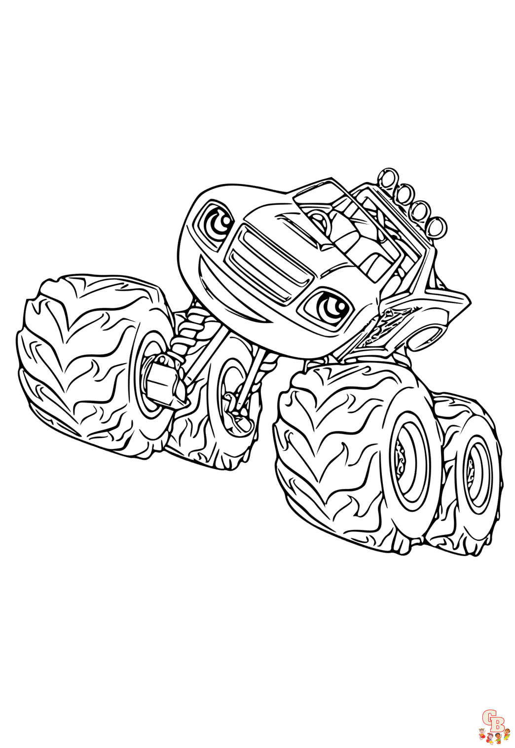 Coloriage blaze et les monster machines