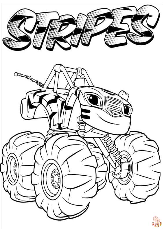 Coloriage blaze et les monster machines