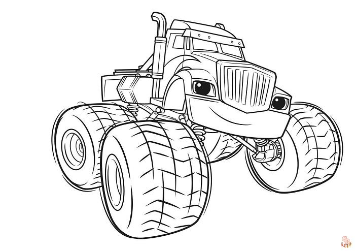 Coloriage blaze et les monster machines