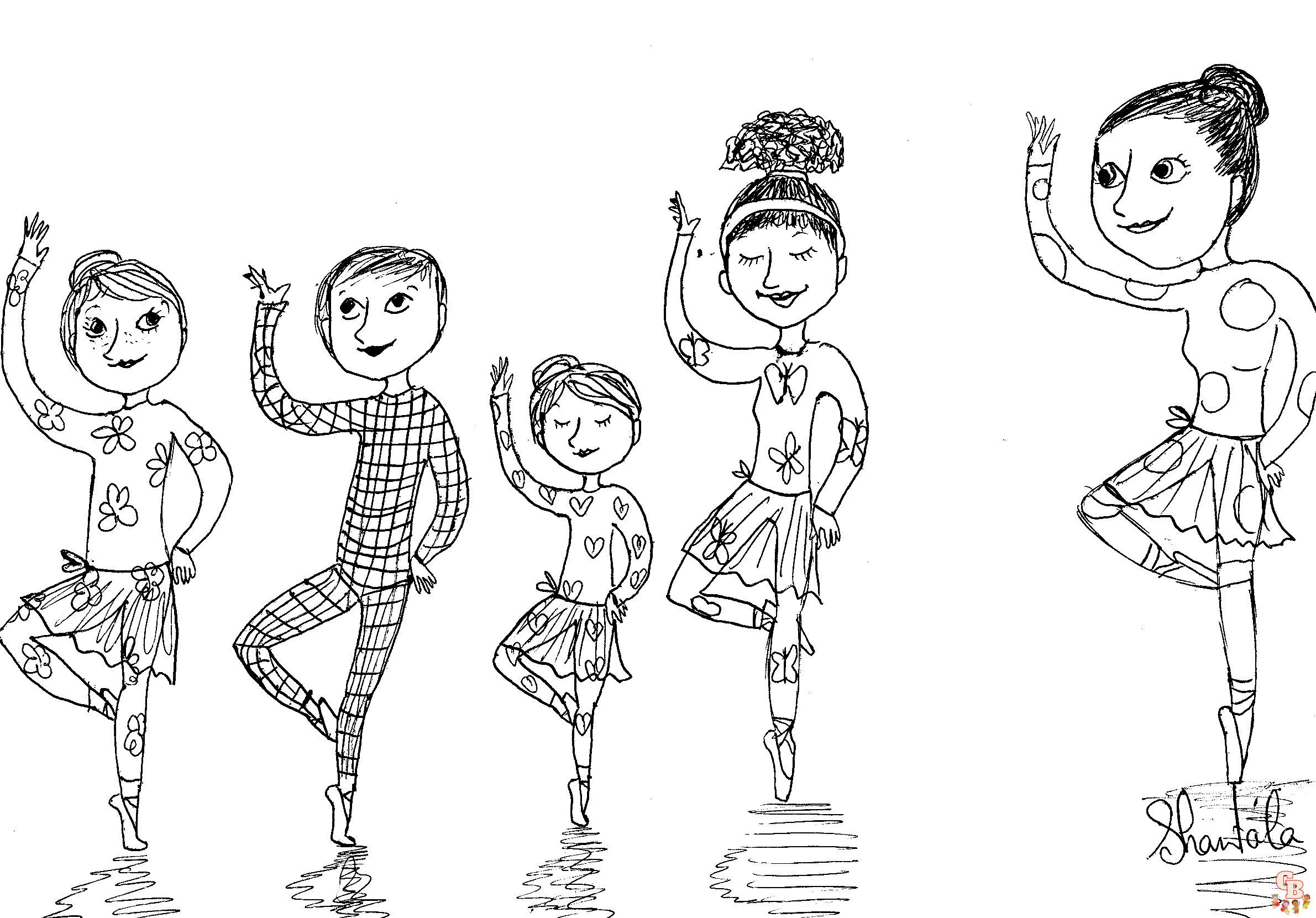 Coloriage danse