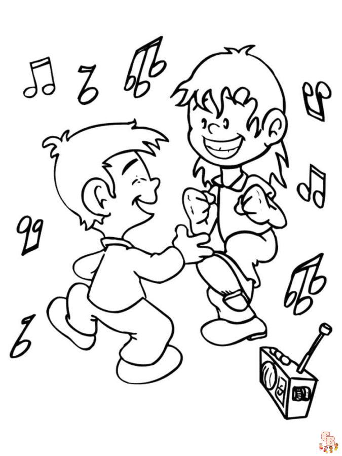 Coloriage danse