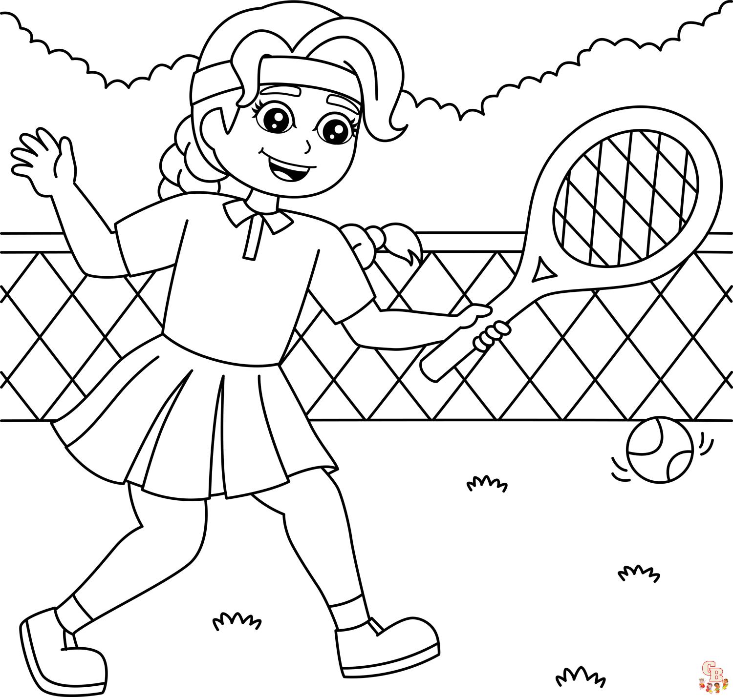 Coloriage de sportifs des sports dete