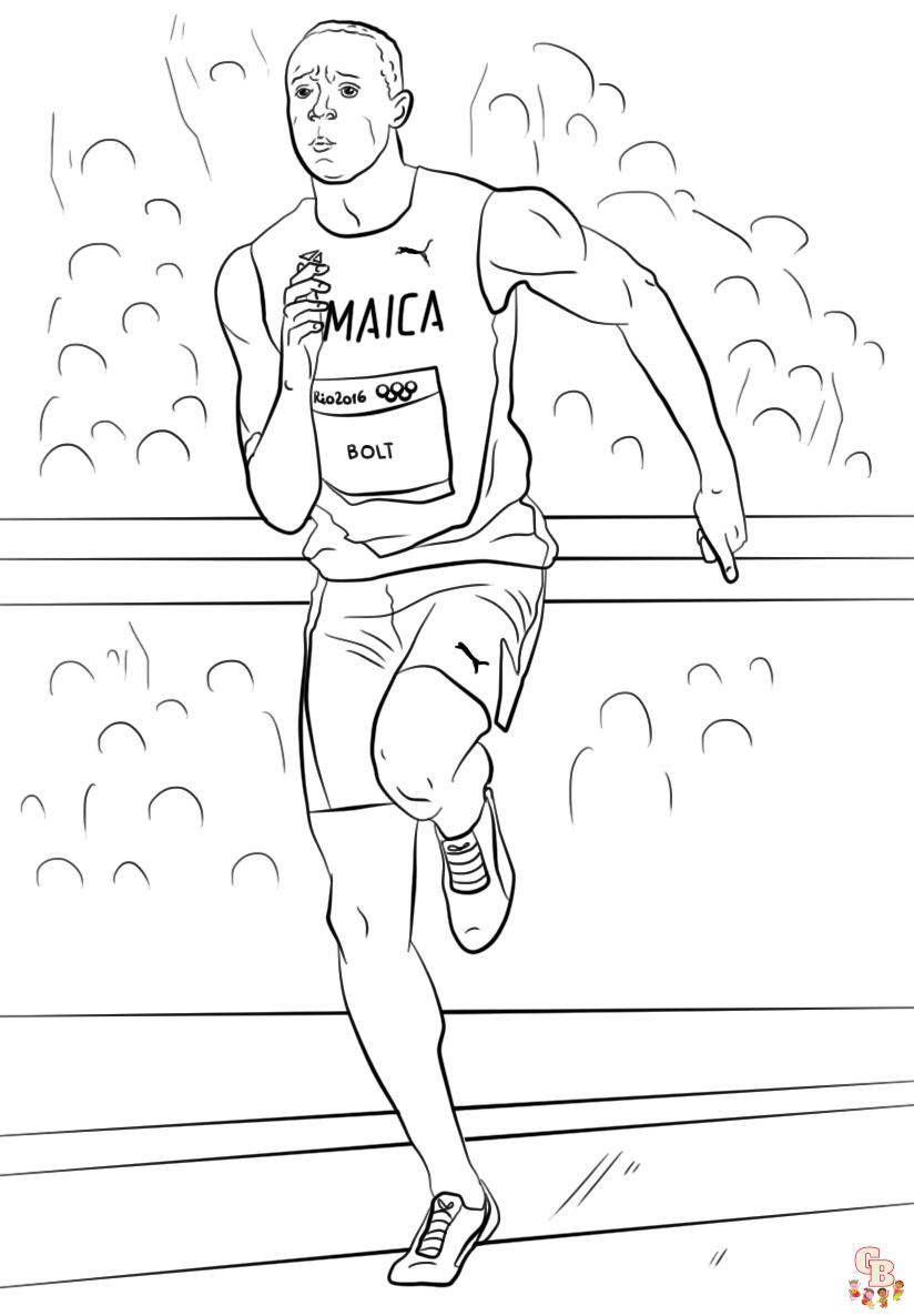 Coloriage de sportifs des sports dete