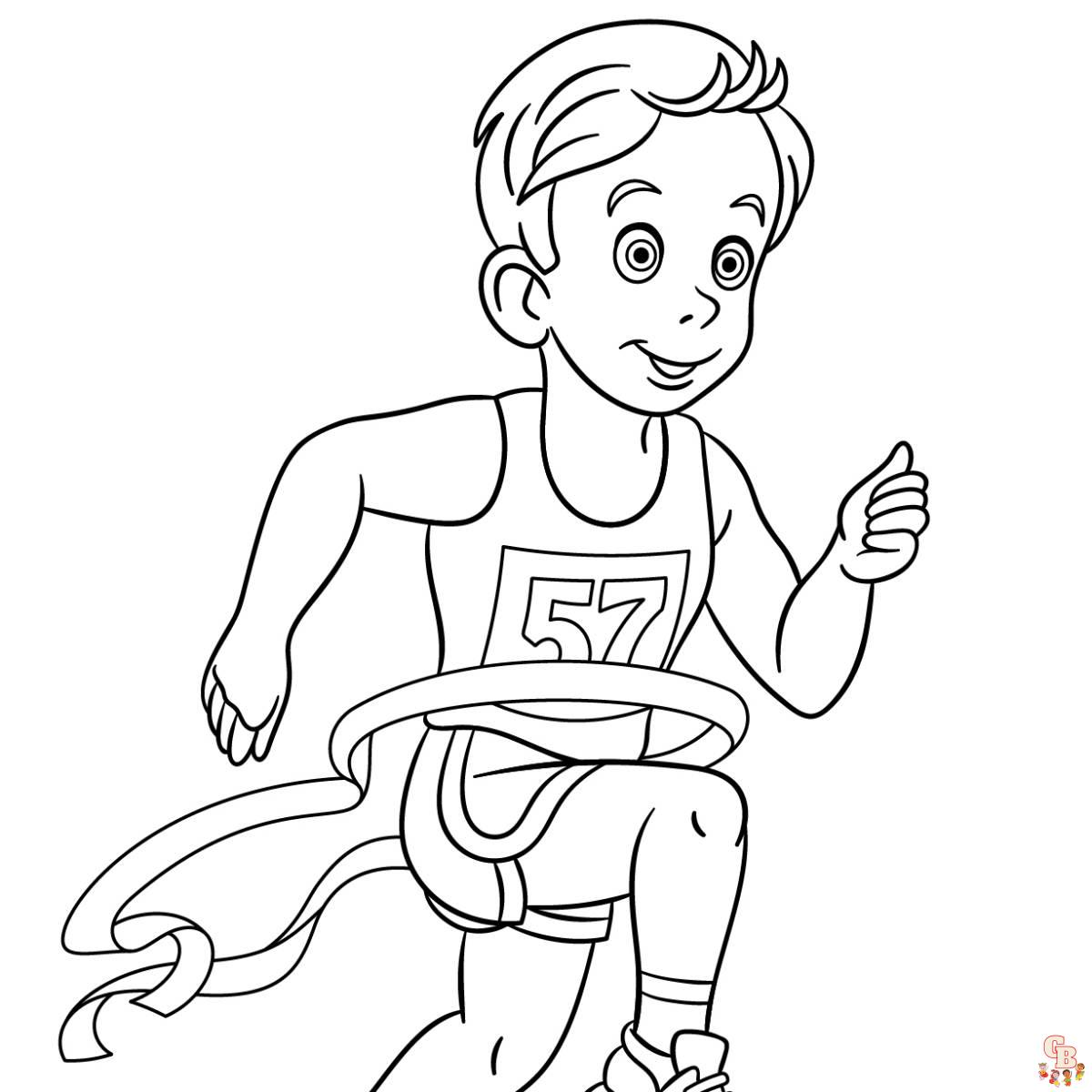 Coloriage de sportifs des sports dete