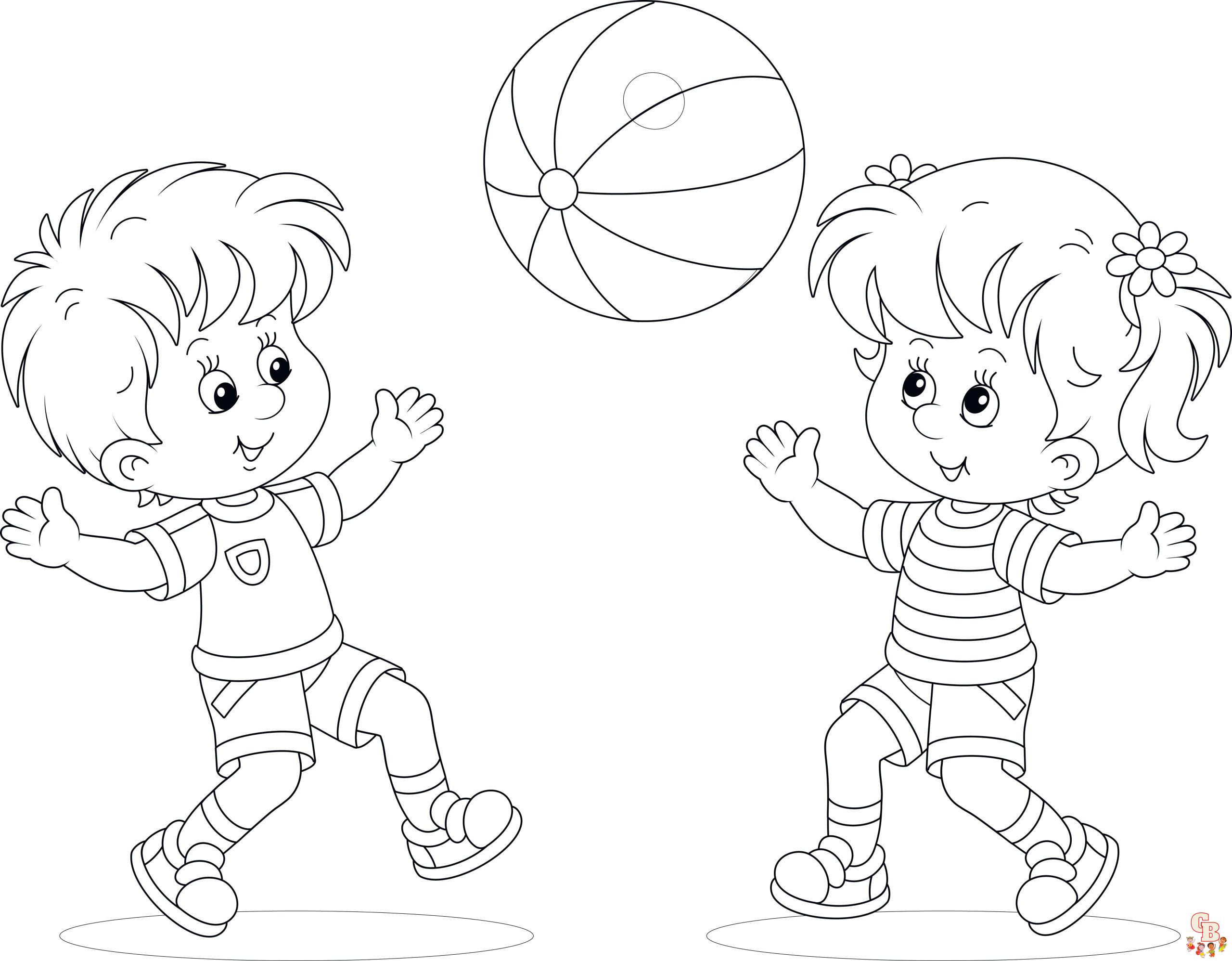 Coloriage de sportifs des sports dete