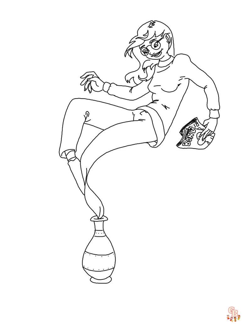 Coloriage du genie de la lampe