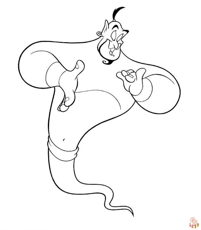 Coloriage du genie de la lampe