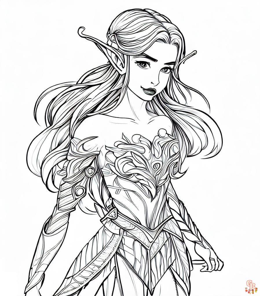 Coloriage elves