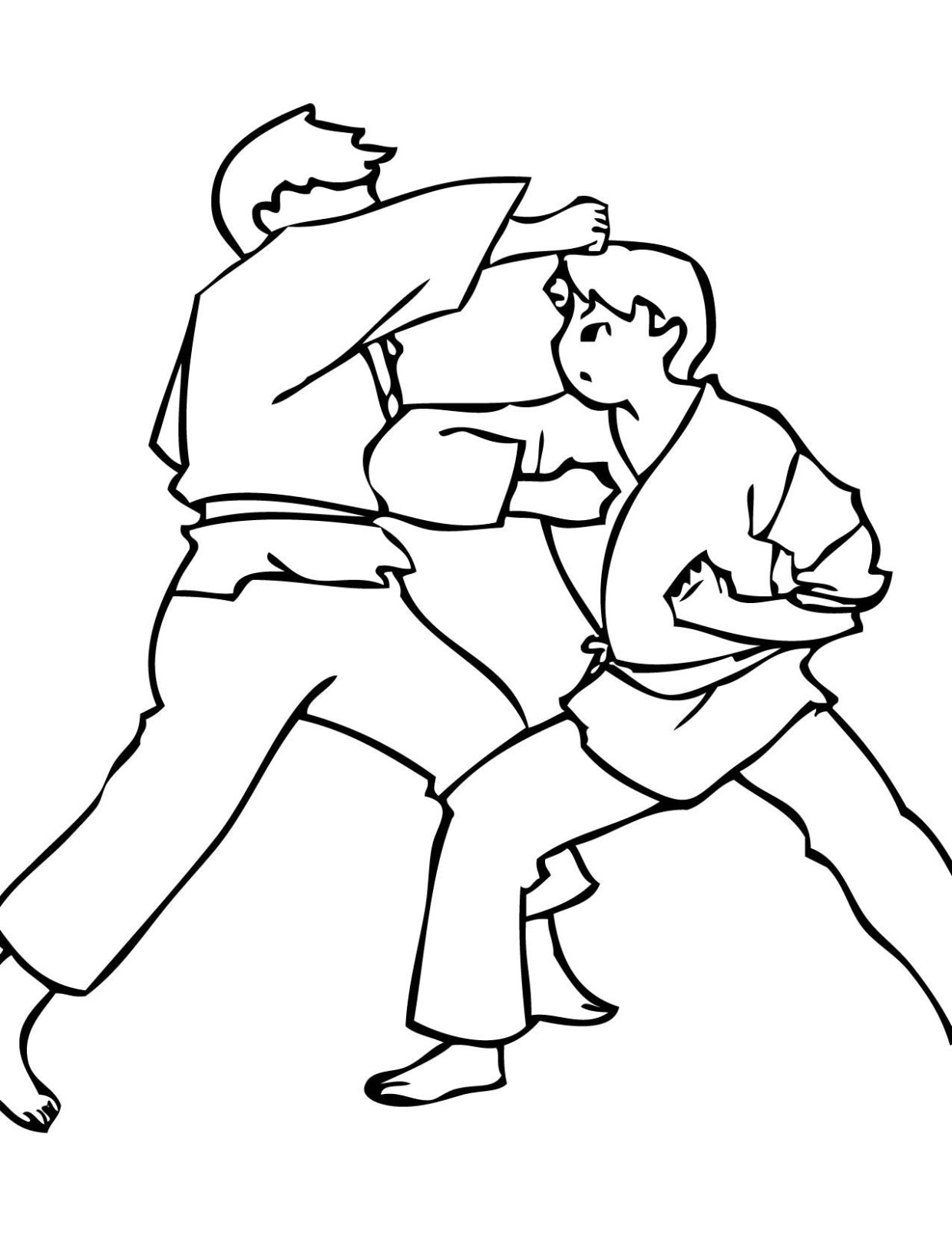 Coloriage judo