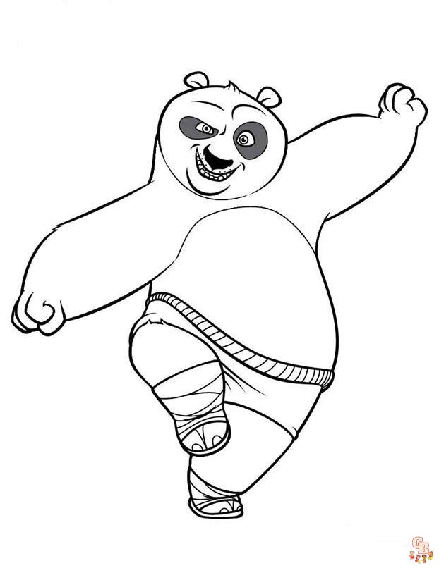 Coloriage kung fu panda