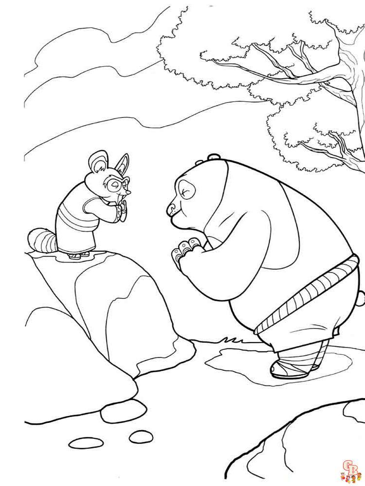 Coloriage kung fu panda