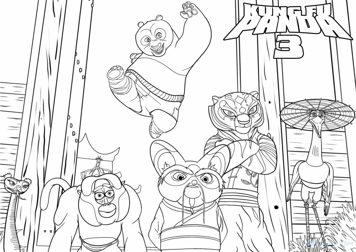 Coloriage kung fu panda