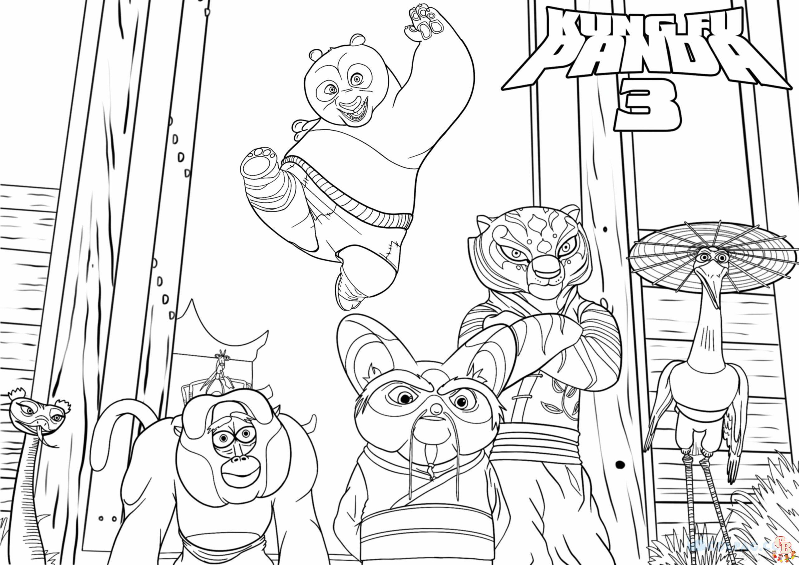 Coloriage kung fu panda