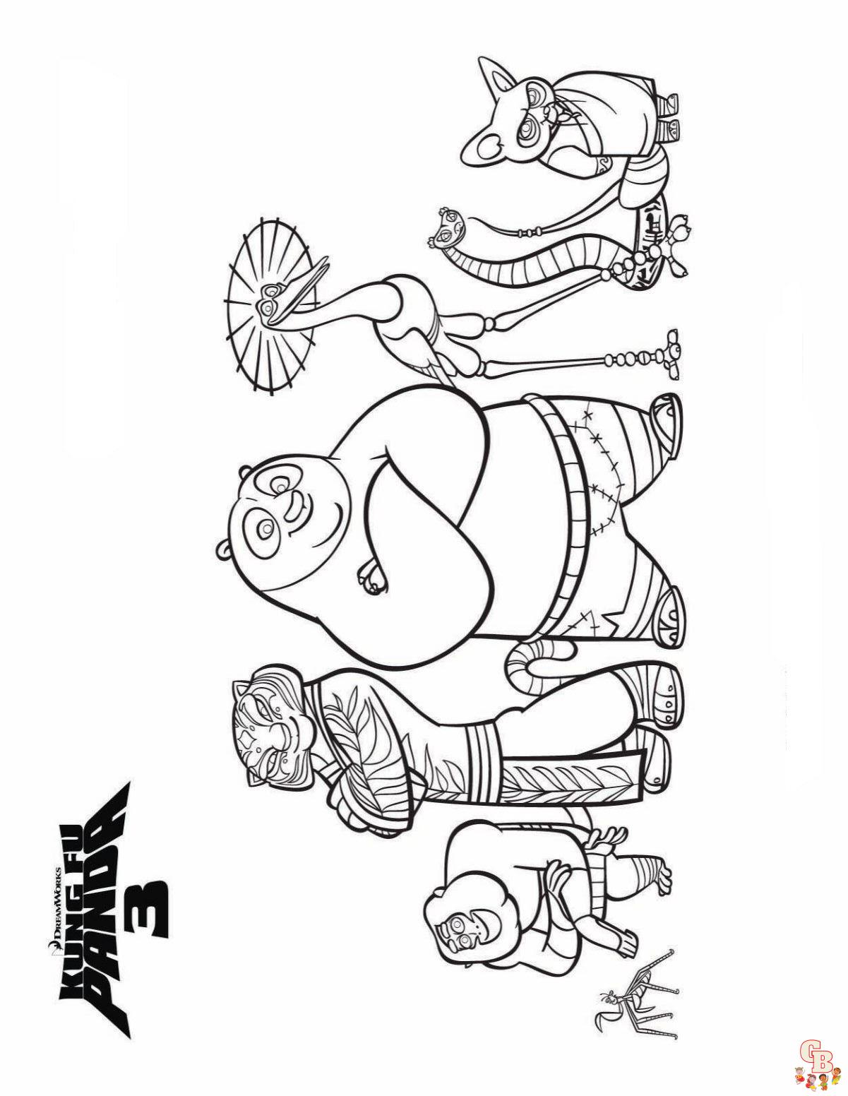 Coloriage kung fu panda