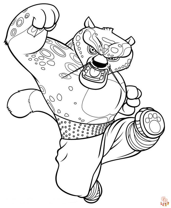 Coloriage kung fu panda