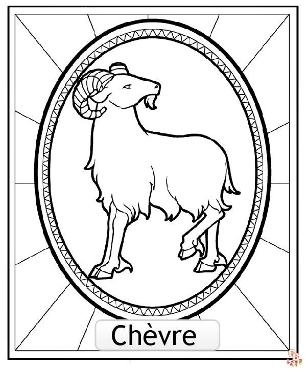 Coloriage mandala cheval zodiaque chinois