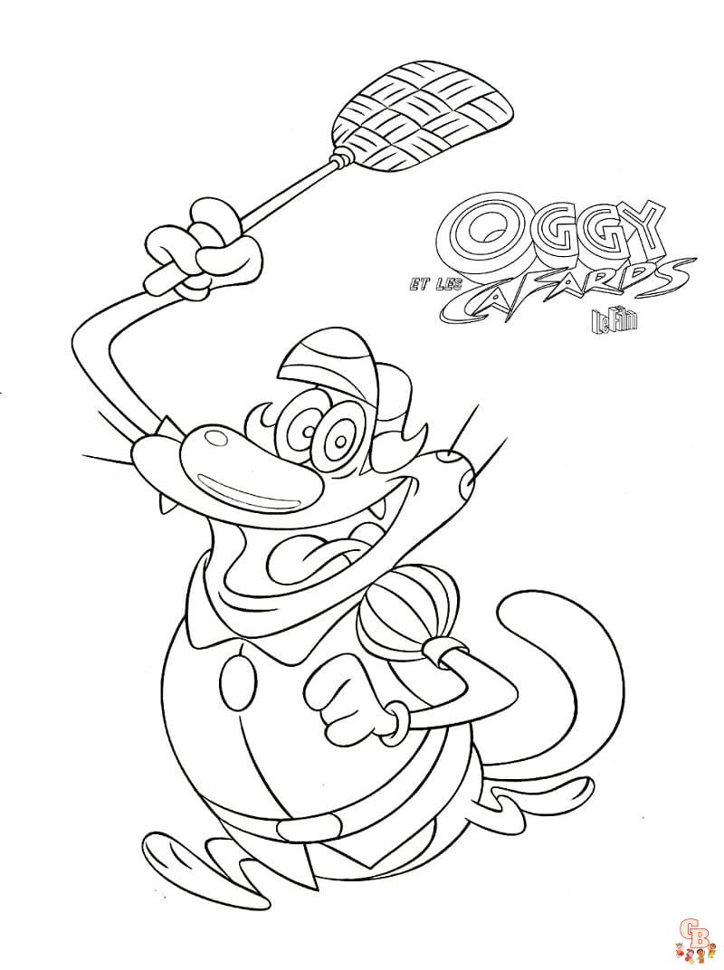 Coloriage oggy et les cafards