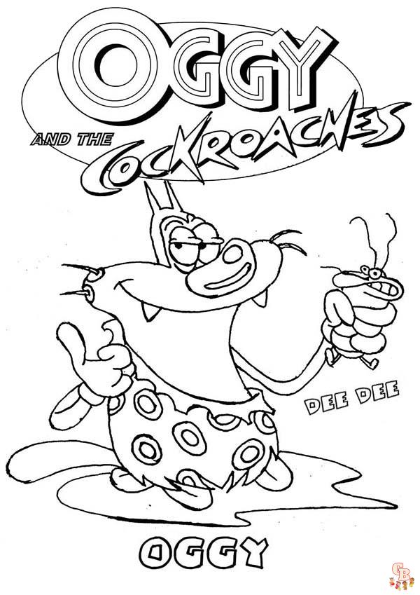 Coloriage oggy et les cafards