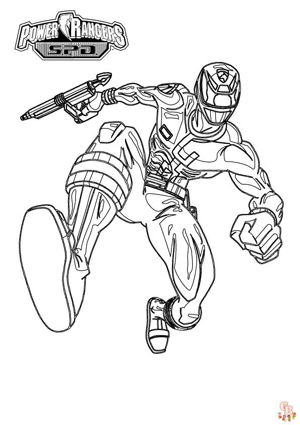 Coloriage power rangers ninja steel