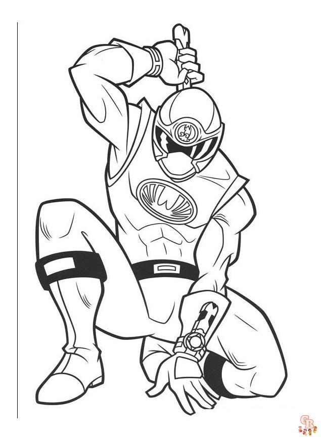 Coloriage power rangers ninja steel