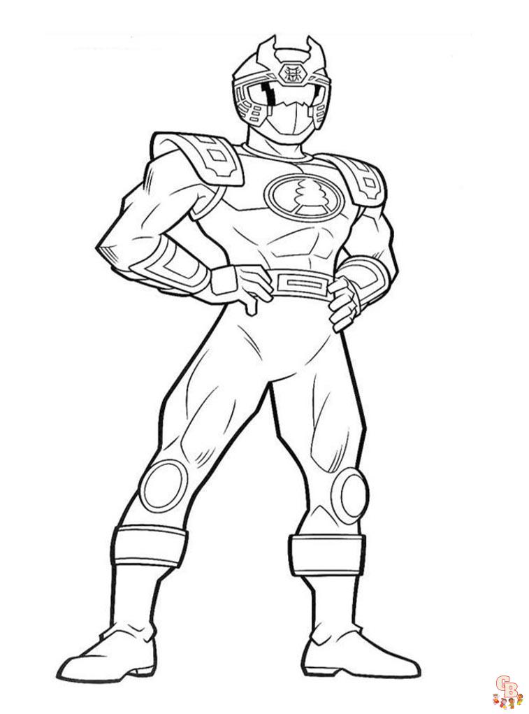 Coloriage power rangers ninja steel