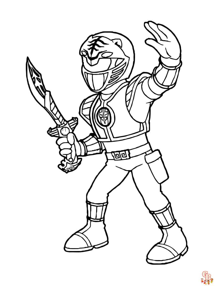 Coloriage power rangers ninja steel