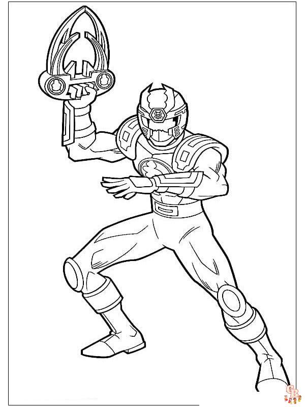 Coloriage power rangers ninja steel