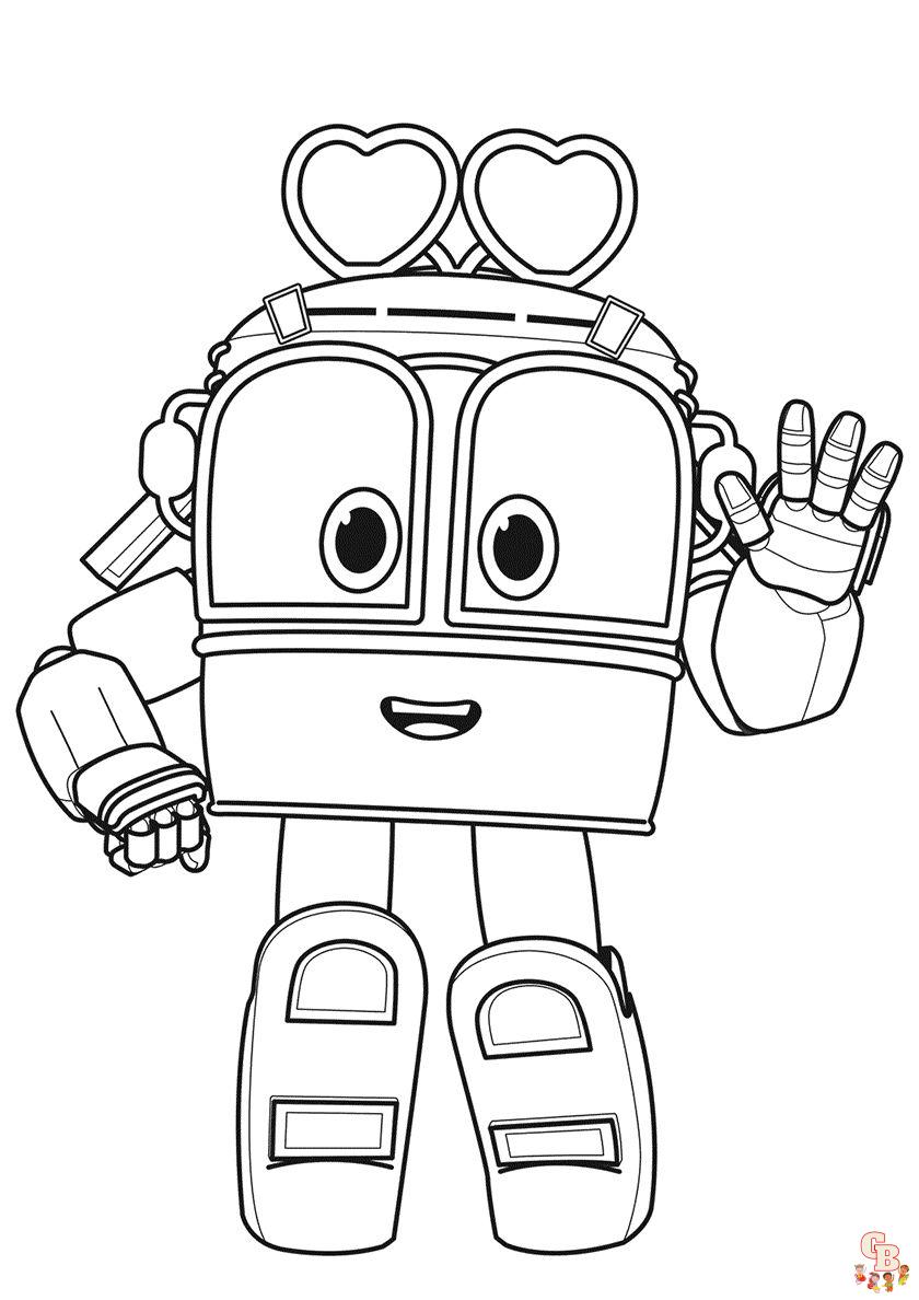 Coloriage robot trains