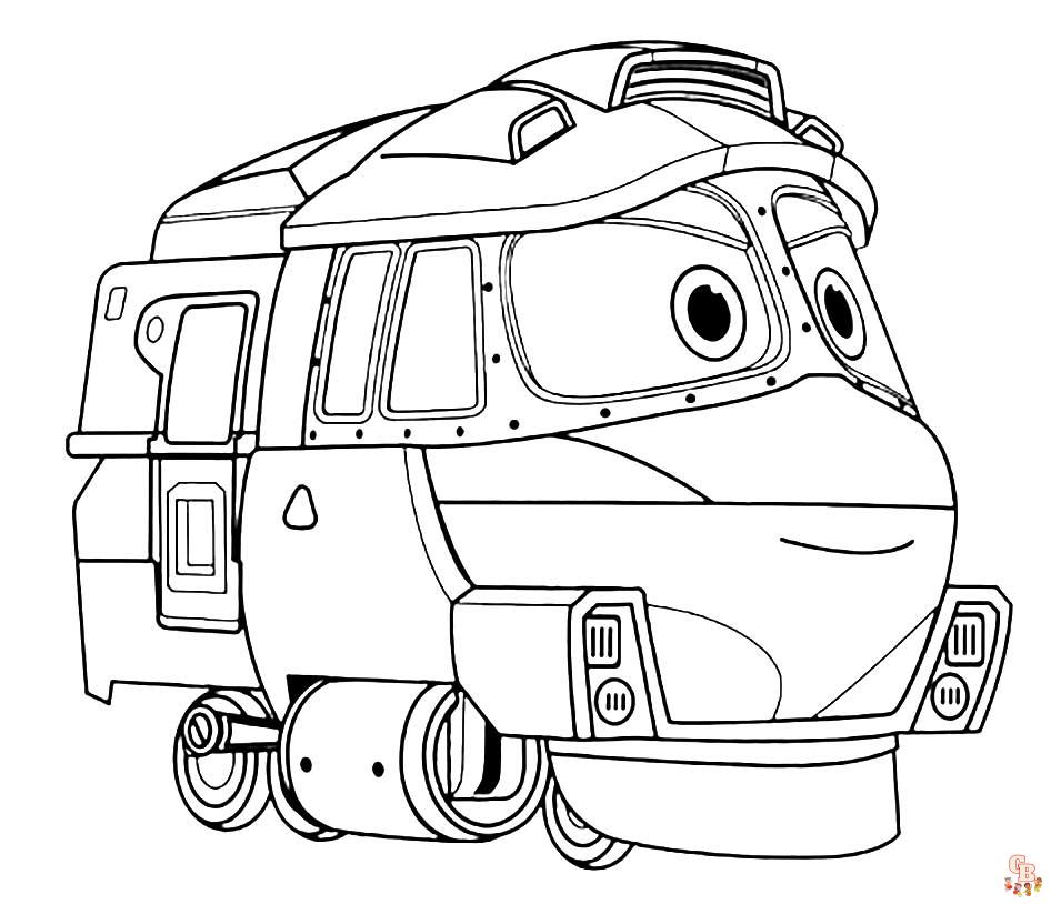 Coloriage robot trains