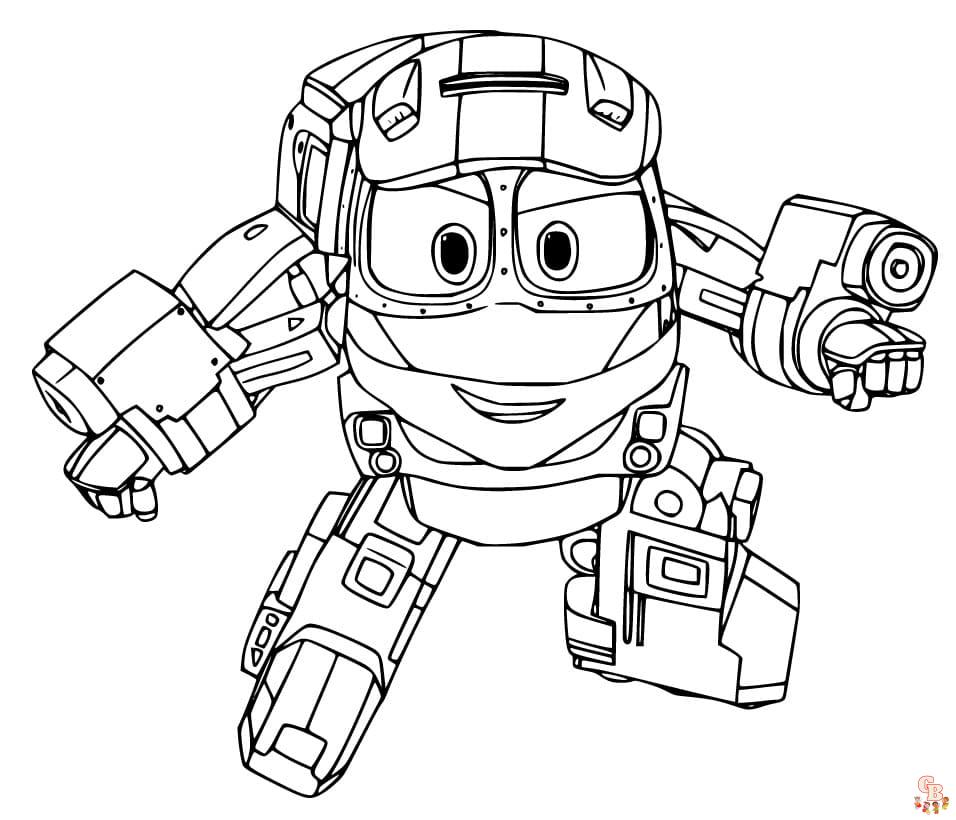 Coloriage robot trains