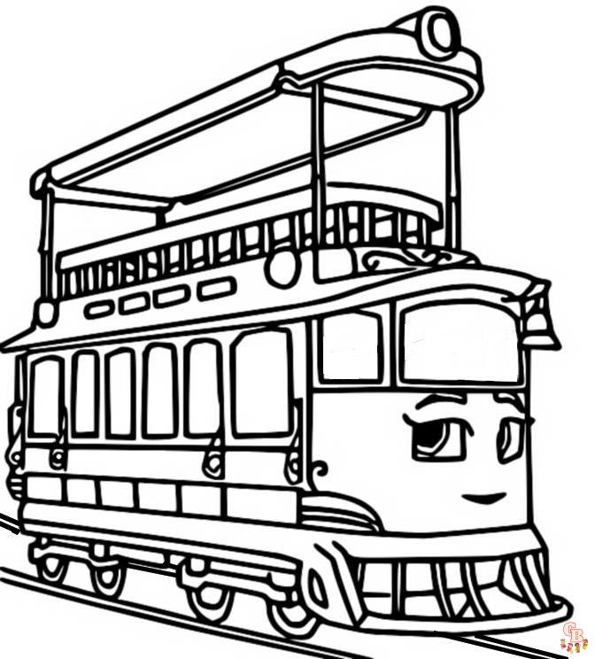 Coloriage robot trains