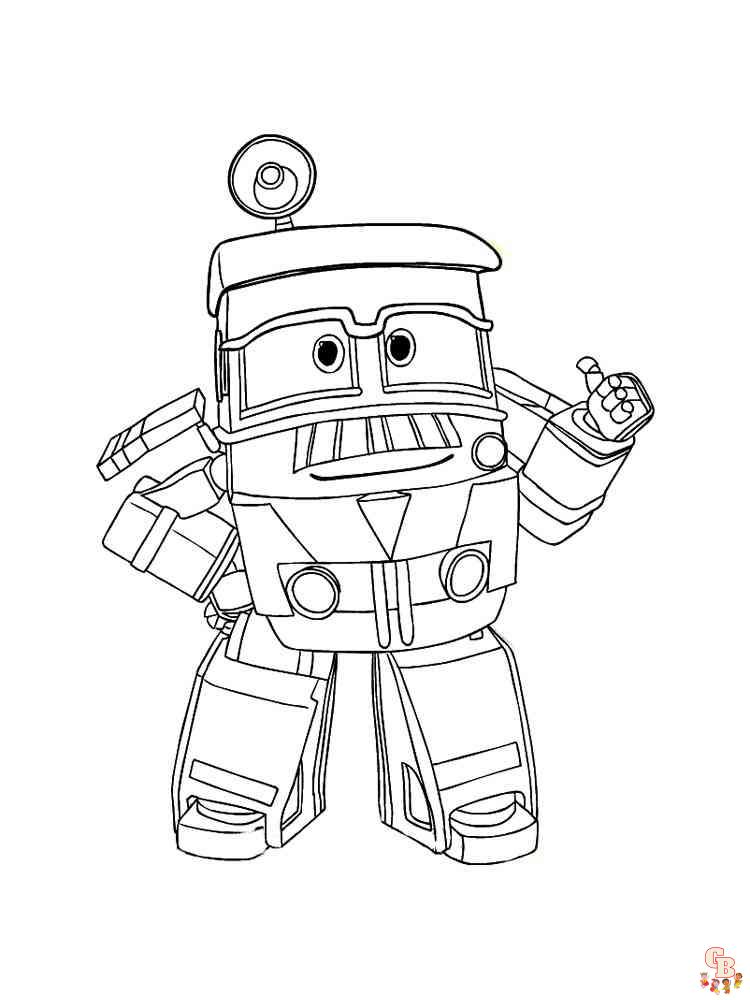 Coloriage robot trains