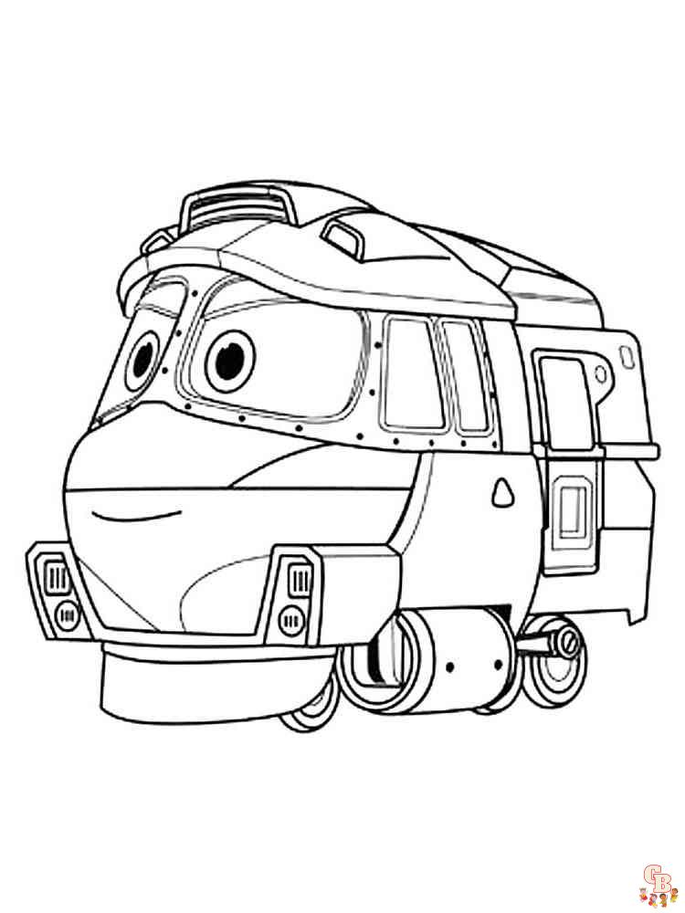 Coloriage robot trains