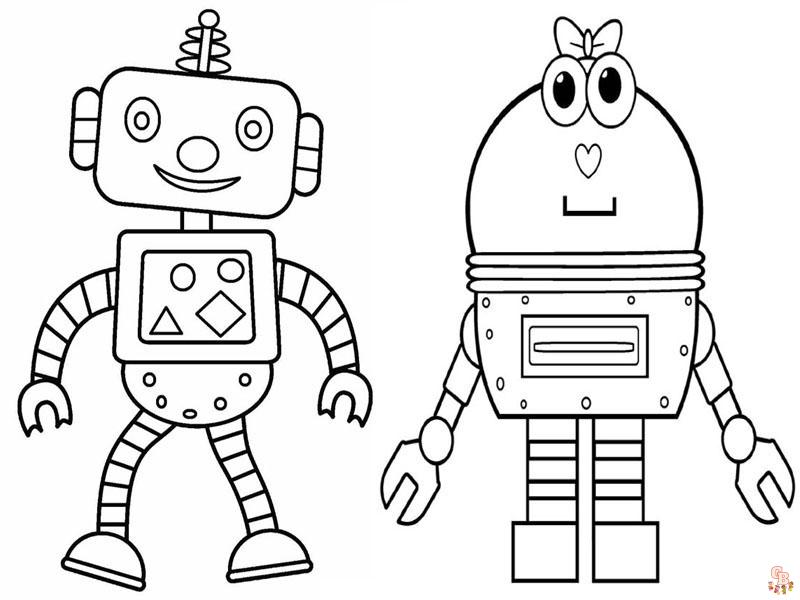 Coloriage robot trains