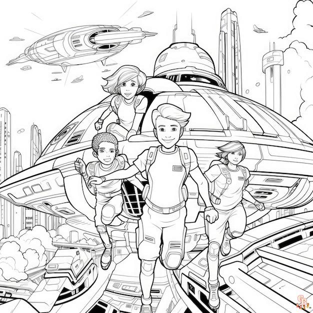 Coloriage thunderbirds