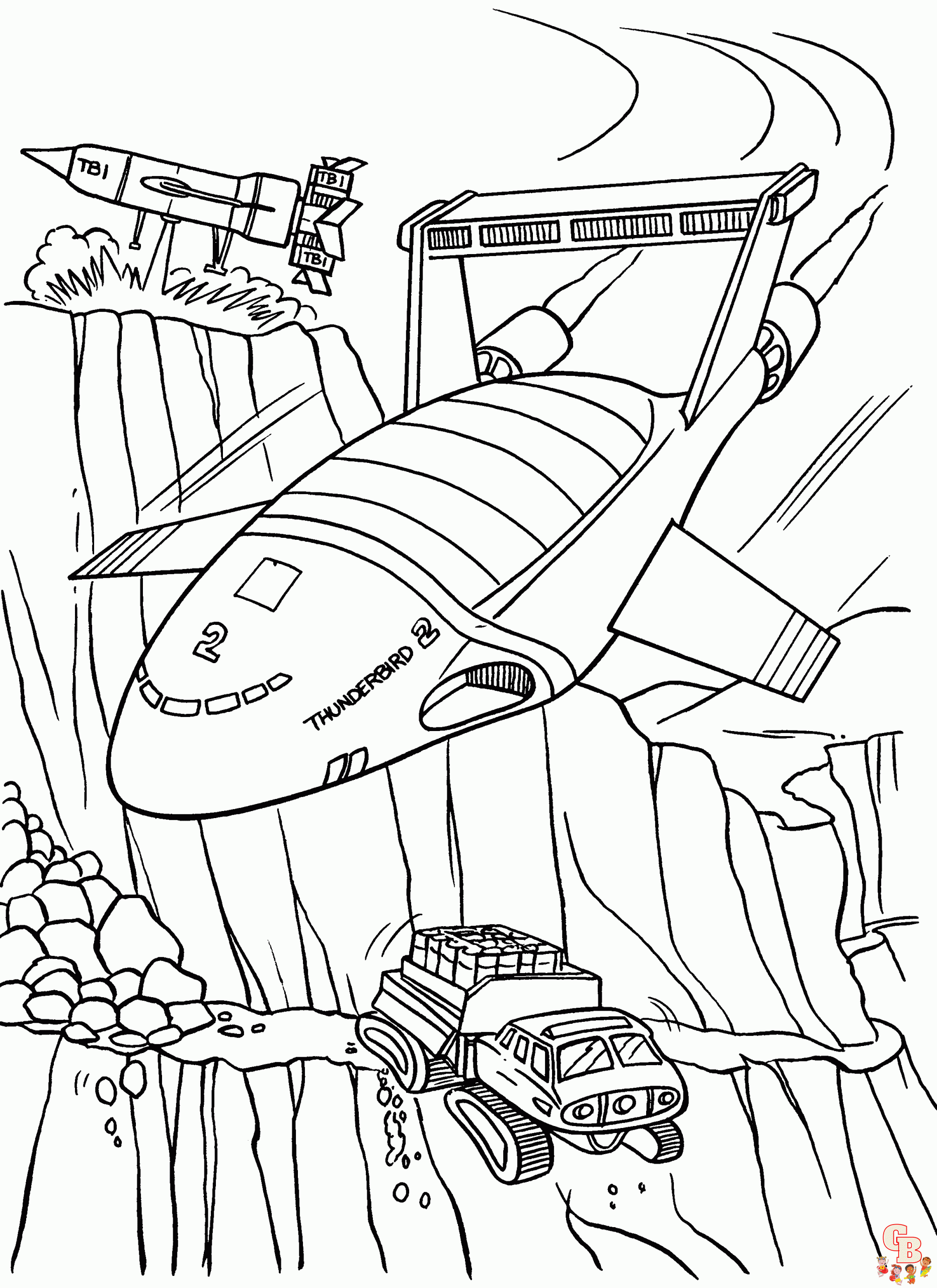 Coloriage thunderbirds