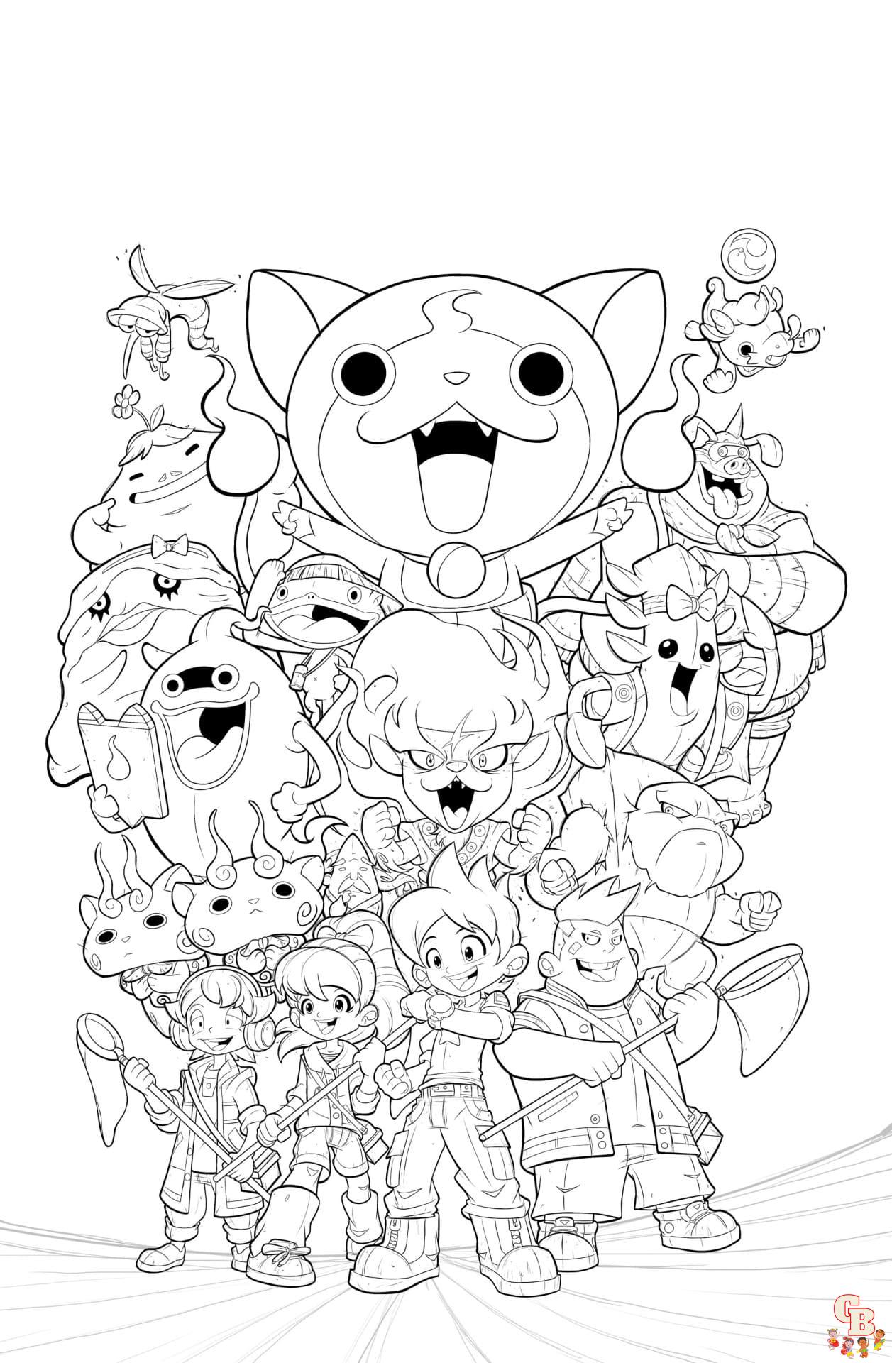 Coloriage yo kai watch