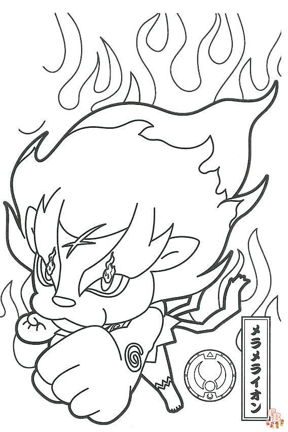 Coloriage yo kai watch