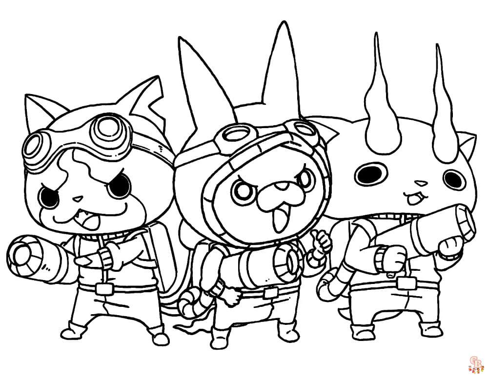 Coloriage yo kai watch